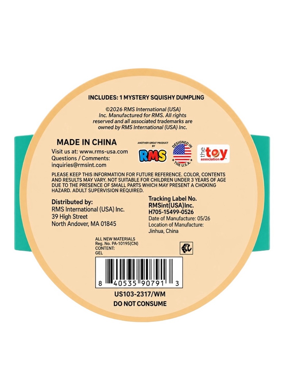 RMS Crazy Fun Mystery Squishy Dumpling Tie Dye Edition - Picture 3 of 3